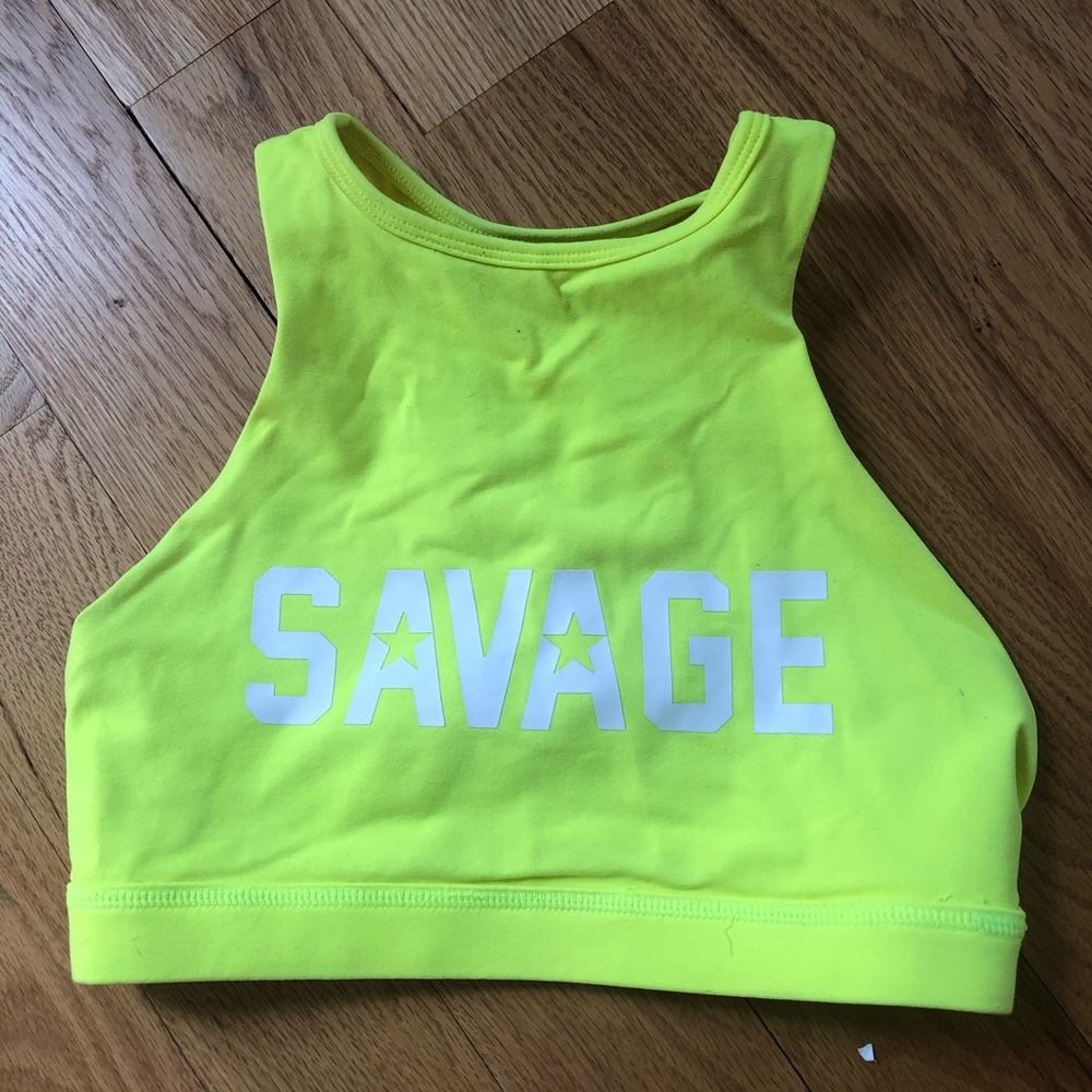Neon sports bra